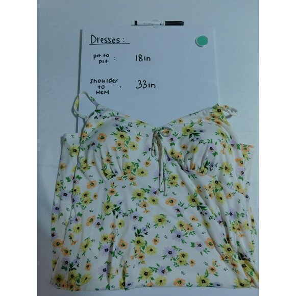 No Boundaries Dress Juniors XL White Floral Spaghetti Strap Sundress Summer - Picture 6 of 6